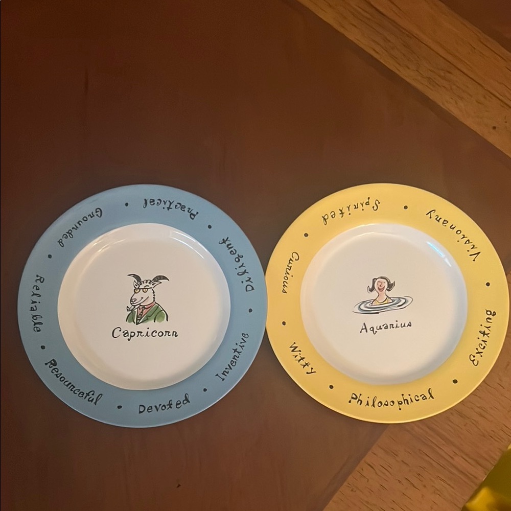 Pottery Barn “What’s Your Sign?” Plates